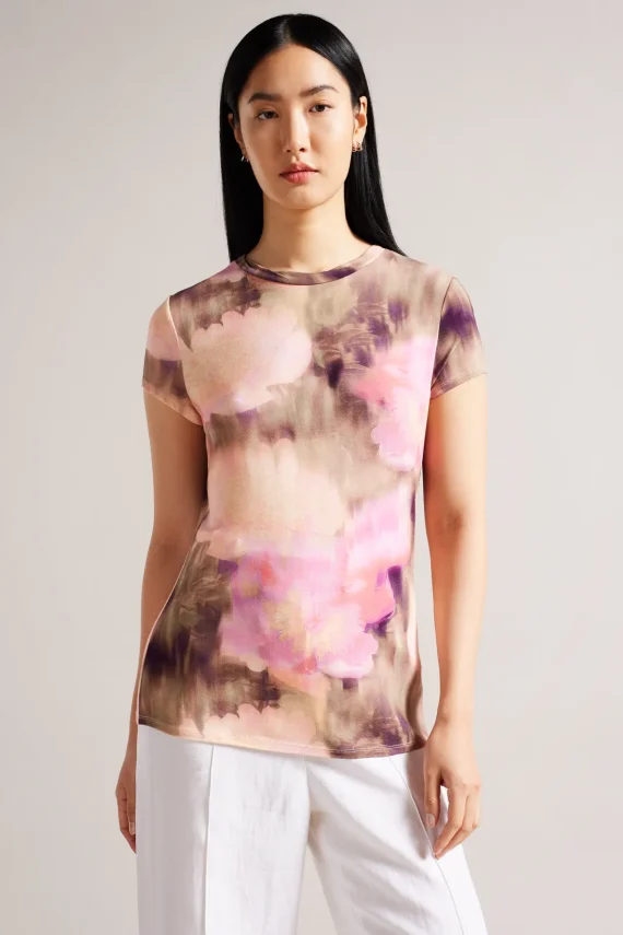Ted Baker Pink Blouse with Print