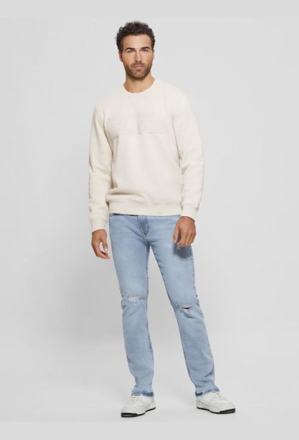 Guess Men's Sweatshirt Beige - Image 4