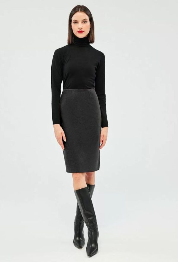 Forel Women's Skirt Pencil Dark Blue - Image 3