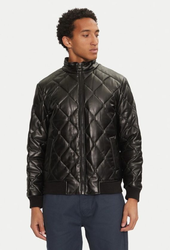 Guess Μπόμπερ Μπουφάν Μαύρο Regular Fit