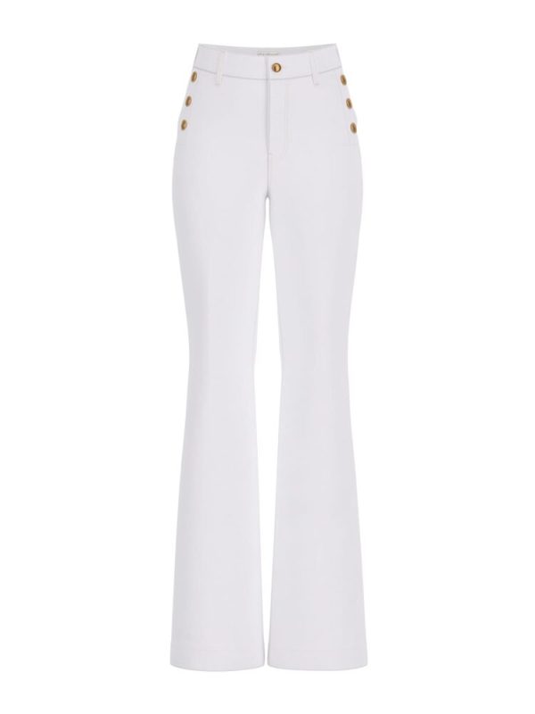 Guess Women's Cotton Trousers White