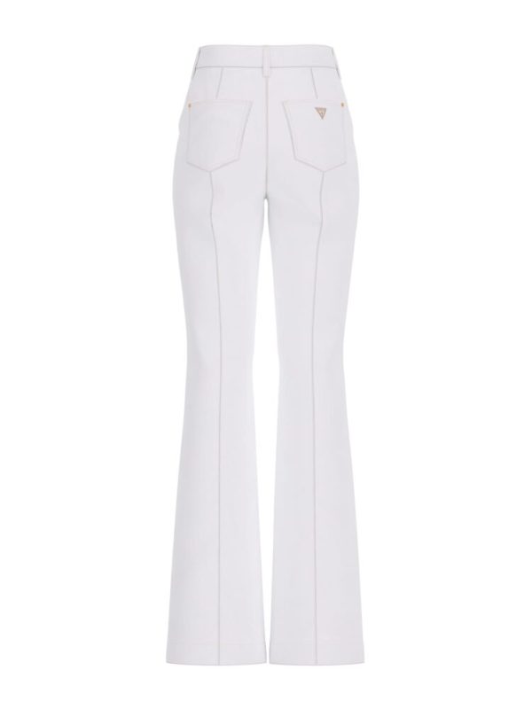 Guess Women's Cotton Trousers White - Image 3