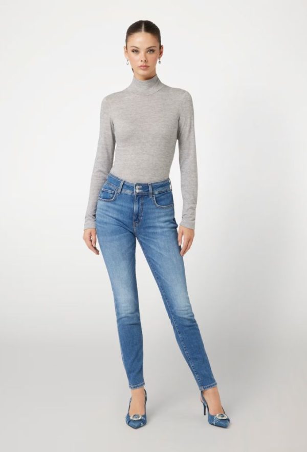 Guess Women's Shape Up Skinny Denim Pant Blue - Image 4