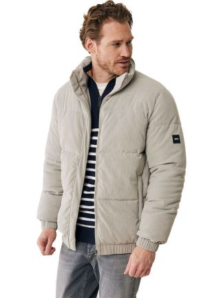 Mexx Ανδρικό Κοτλέ Μπουφάν Γκρι Ανοιχτό