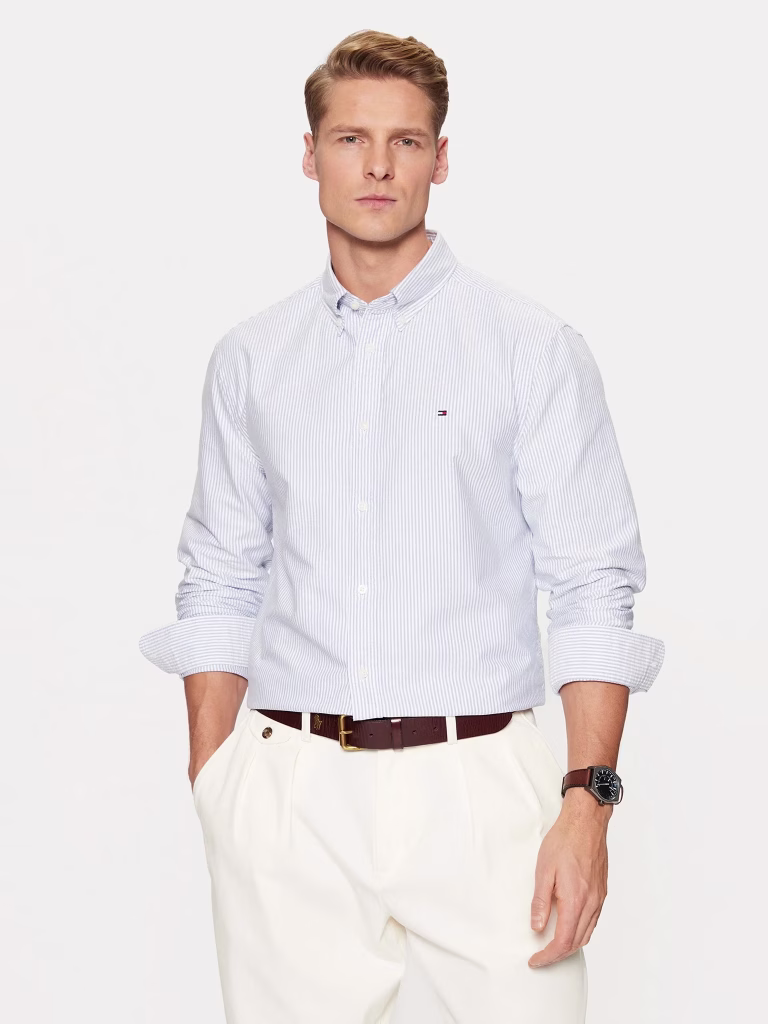Tommy Hilfiger Πουκάμισο Ριγέ Σιέλ