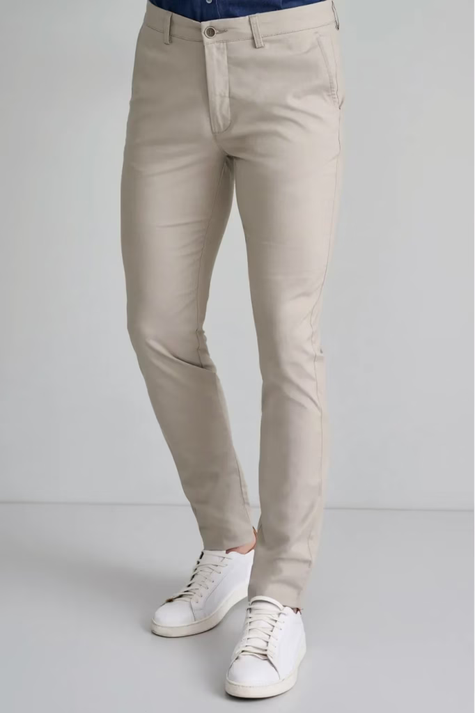 Navy & Green Μπεζ Άπιετο Παντελόνι Chino