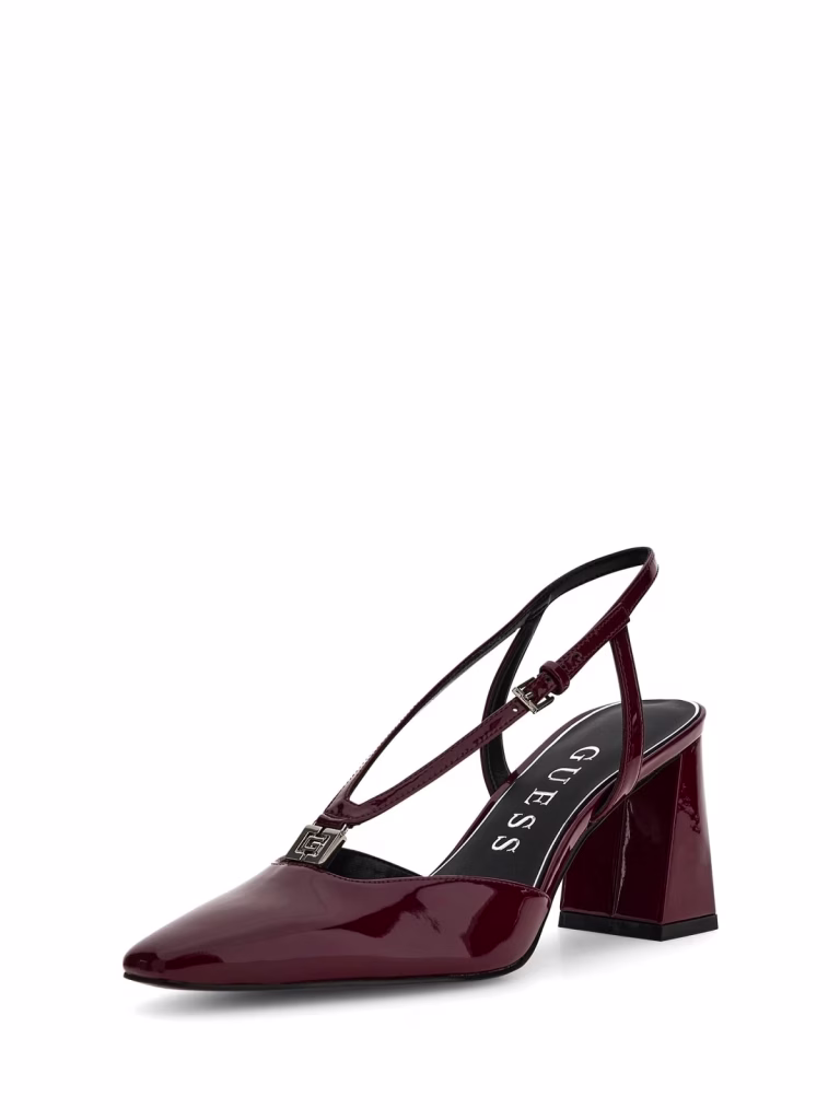 Guess Λουστρίνι Μπορντό Γόβα Slingback
