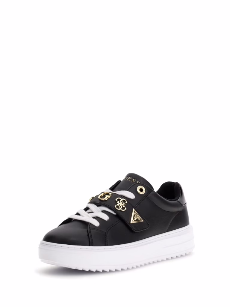 Guess Γυναικεία Μαύρα Sneakers Drift με χρυσά διακοσμητικά