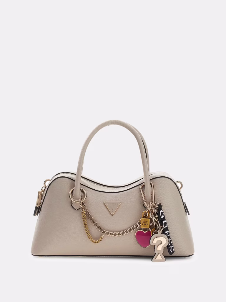 Guess Γυναικεία Μπέζ Τσάντα Χειρός με charms