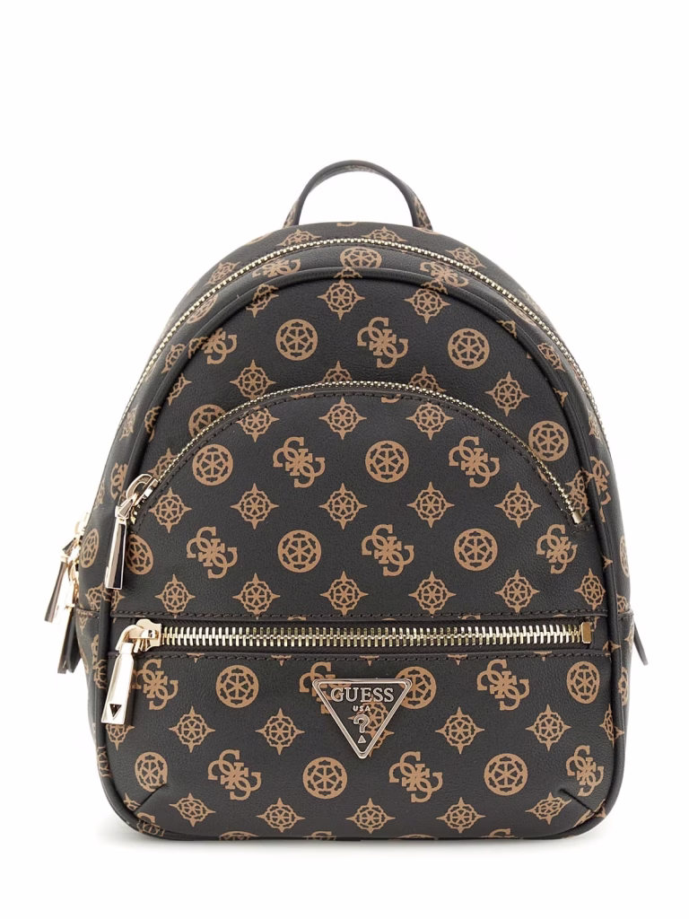 Guess Τσάντα Καφέ Backpack Με Λογότυπα