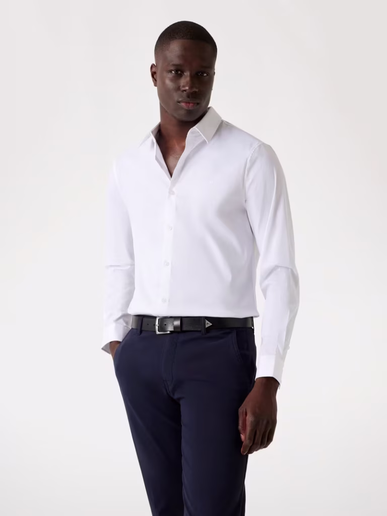 Guess Άσπρο Πουκάμισο Σε Slim Fit Γραμμή