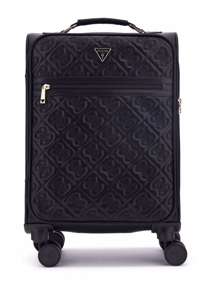 Guess Μαύρη Unisex Βαλίτσα Ταξιδίου Καμπίνα με ροδάκια