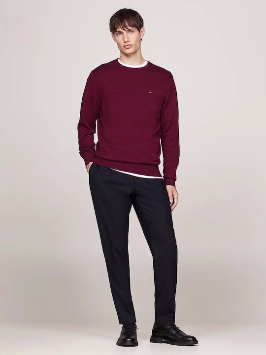 Tommy Hilfiger Ανδρικό Πλεκτό Με Λαιμόκοψη Και Κεντητό Σηματάκι