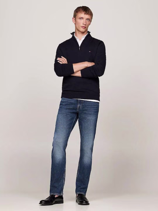 Tommy Hilfiger Ανδρική Πλεκτή Μπλούζα σε Μπλέ σκούρο με φερμουάρ