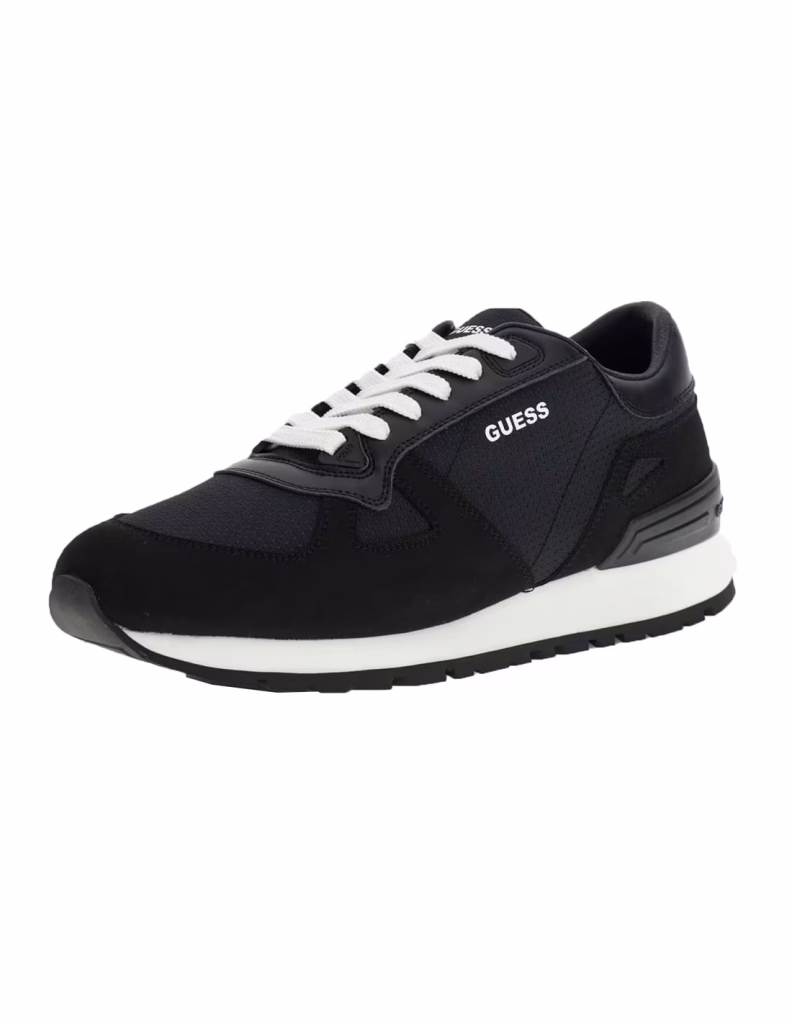 Guess Ανδρικά Μαύρα Sneakers με λευκές λεπτομέρειες και σόλα