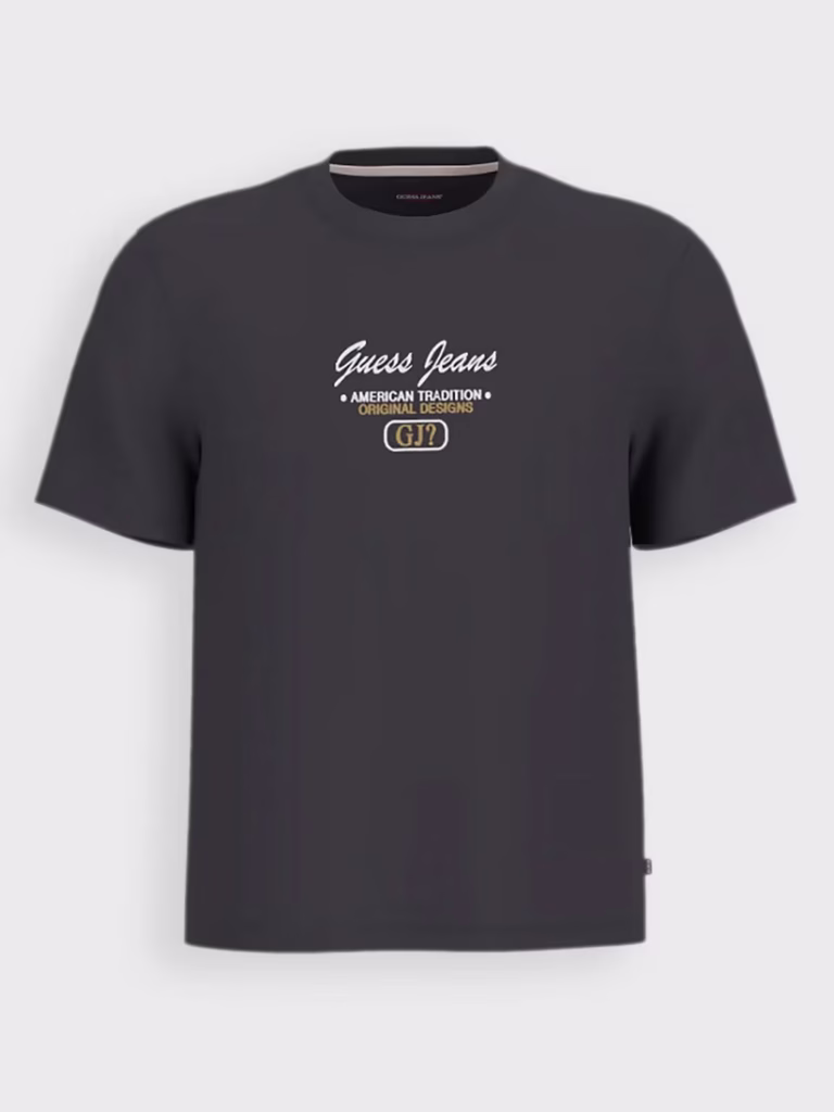 Guess Μαύρο T-Shirt Με Λογότυπο