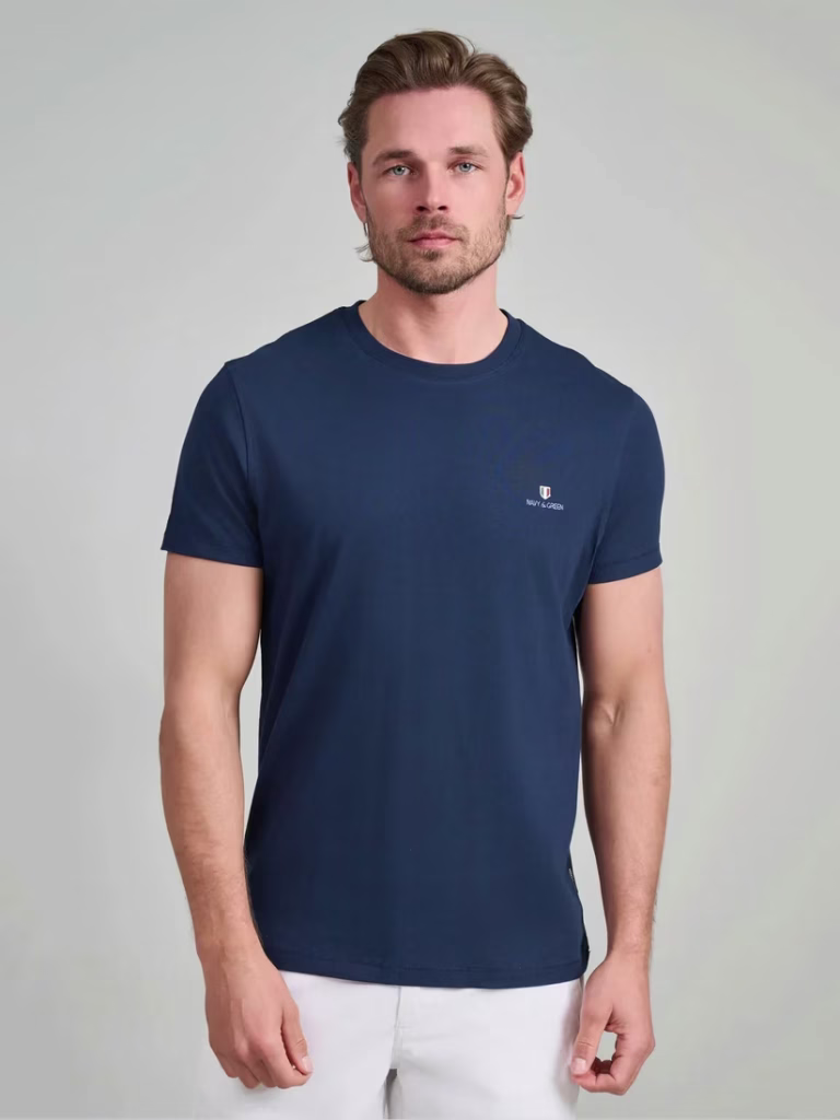 Navy & Green Σκούρο Μπλέ T-Shirt