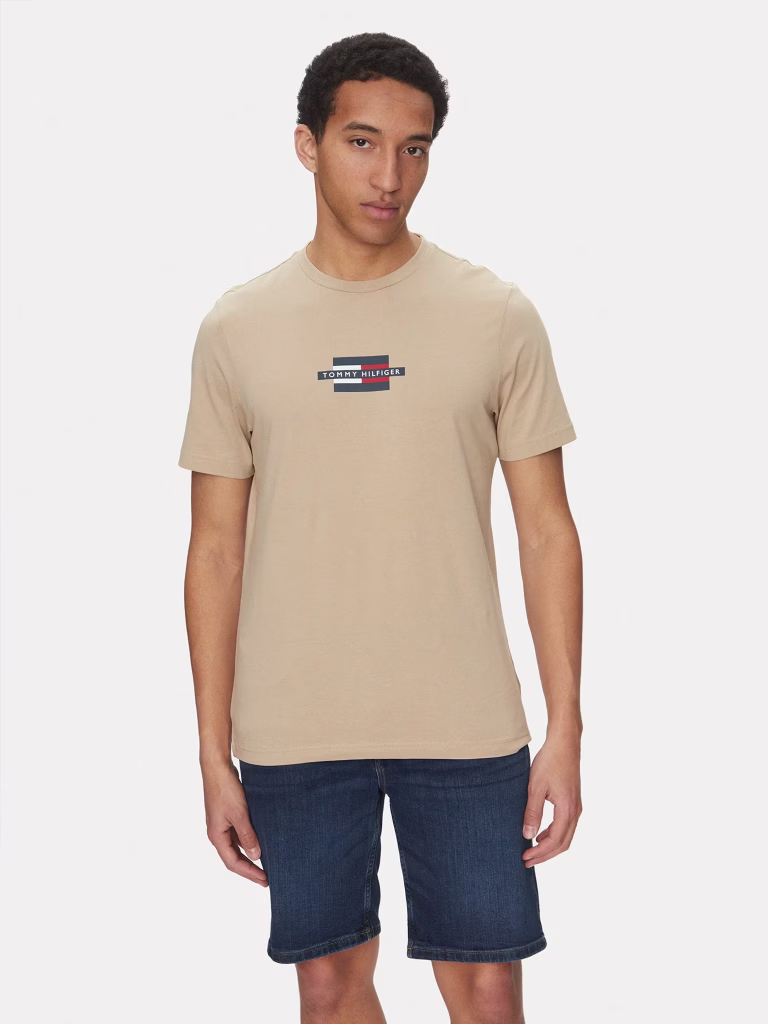 Tommy Hilfiger Ανδρικό Μπέζ T-Shirt