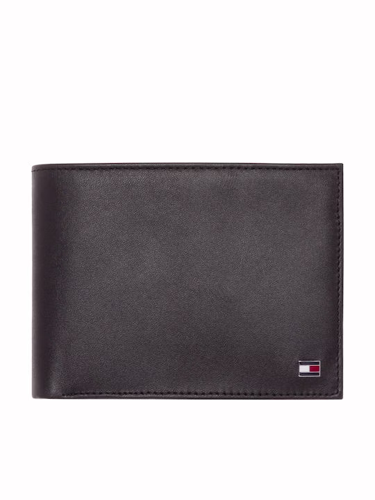 Tommy Hilfiger Eton Δερμάτινο Ανδρικό Πορτοφόλι Μαύρο