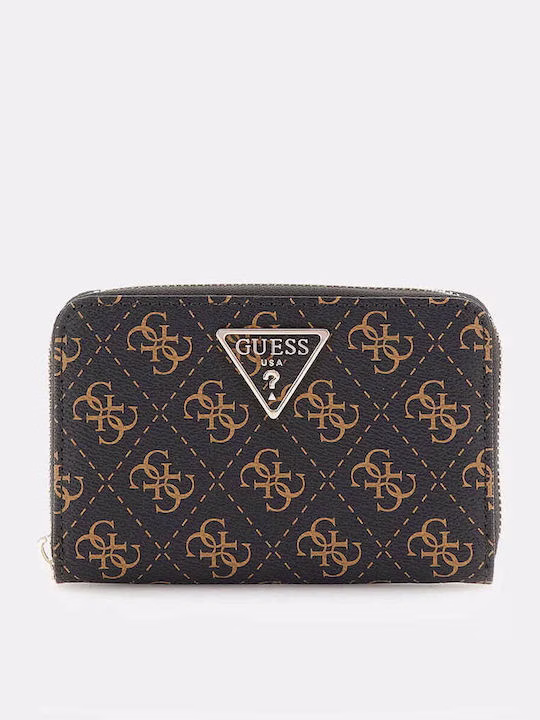 Guess Eco Erica Μικρό Γυναικείο Πορτοφόλι Καφέ