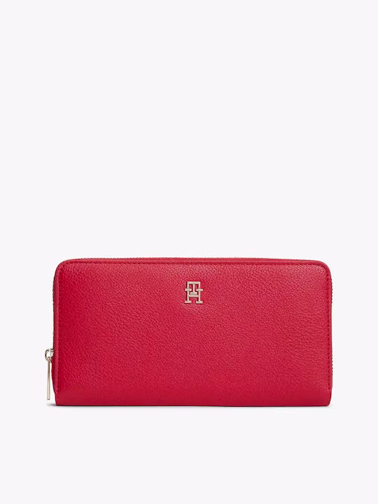 Tommy Hilfiger Icon Μεγάλο Γυναικείο Πορτοφόλι Κόκκινο