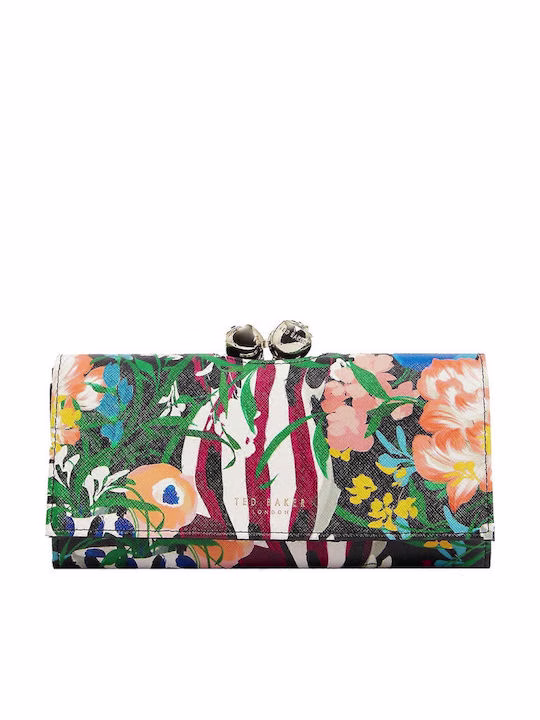 Ted Baker Μεγάλο Δερμάτινο Γυναικείο Πορτοφόλι Φλοράλ