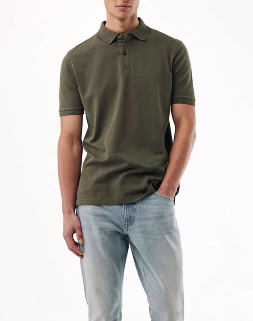 MEXX Ανδρικό polo σε Χρώμα Χακί