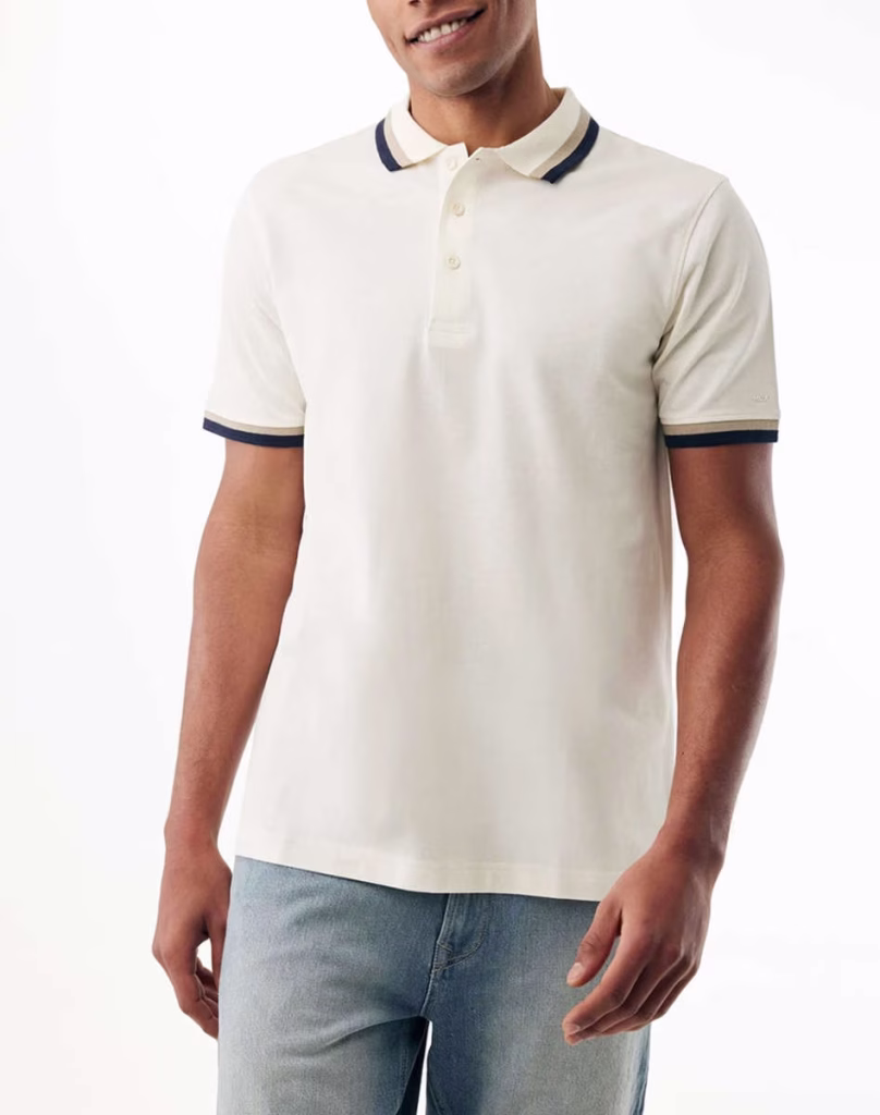 MEXX Ανδρικό polo σε Χρώμα Κρεμ