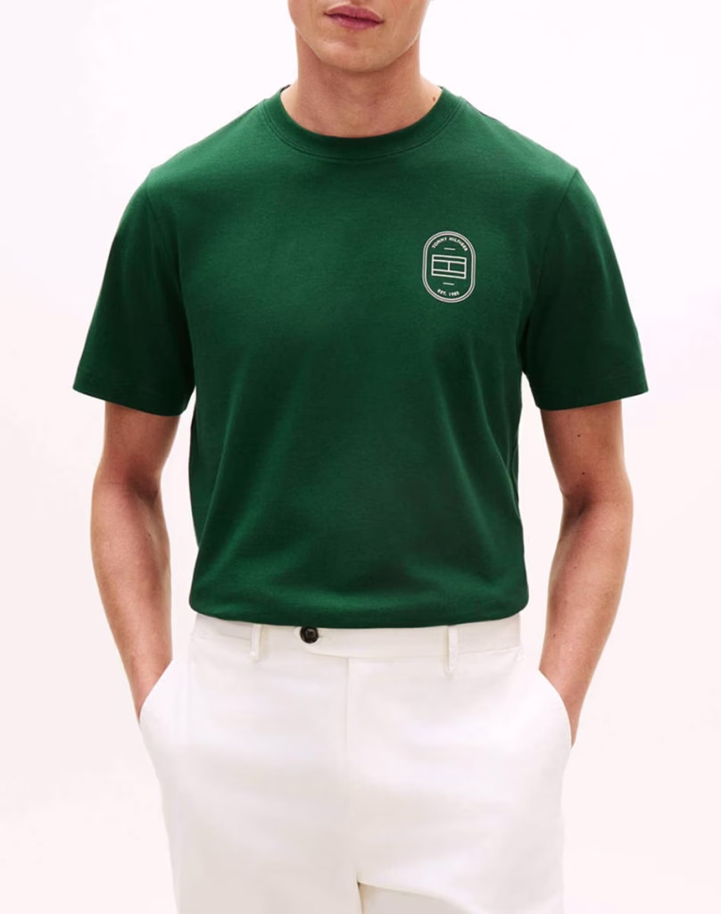 TOMMY HILFIGER T-Shirt Ανδρικό Πράσινο Σκούρο BRAND LOVE ROUNDEL TEE