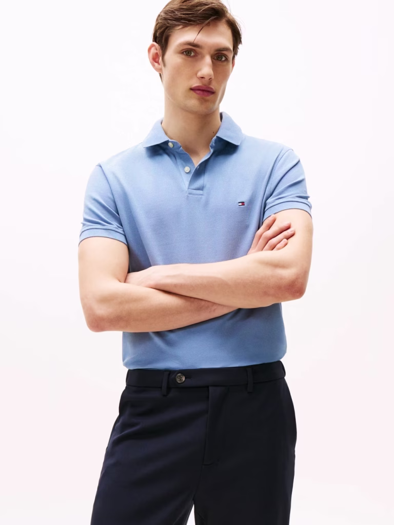 Tommy Hilfiger1985 REGULAR POLO Aνδρική Μπλούζα Μπλε Ανοιχτό