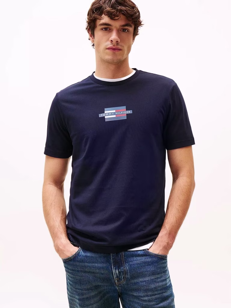 Tommy Hilfiger Ανδρικό Μπλε Σκούρο T-Shirt