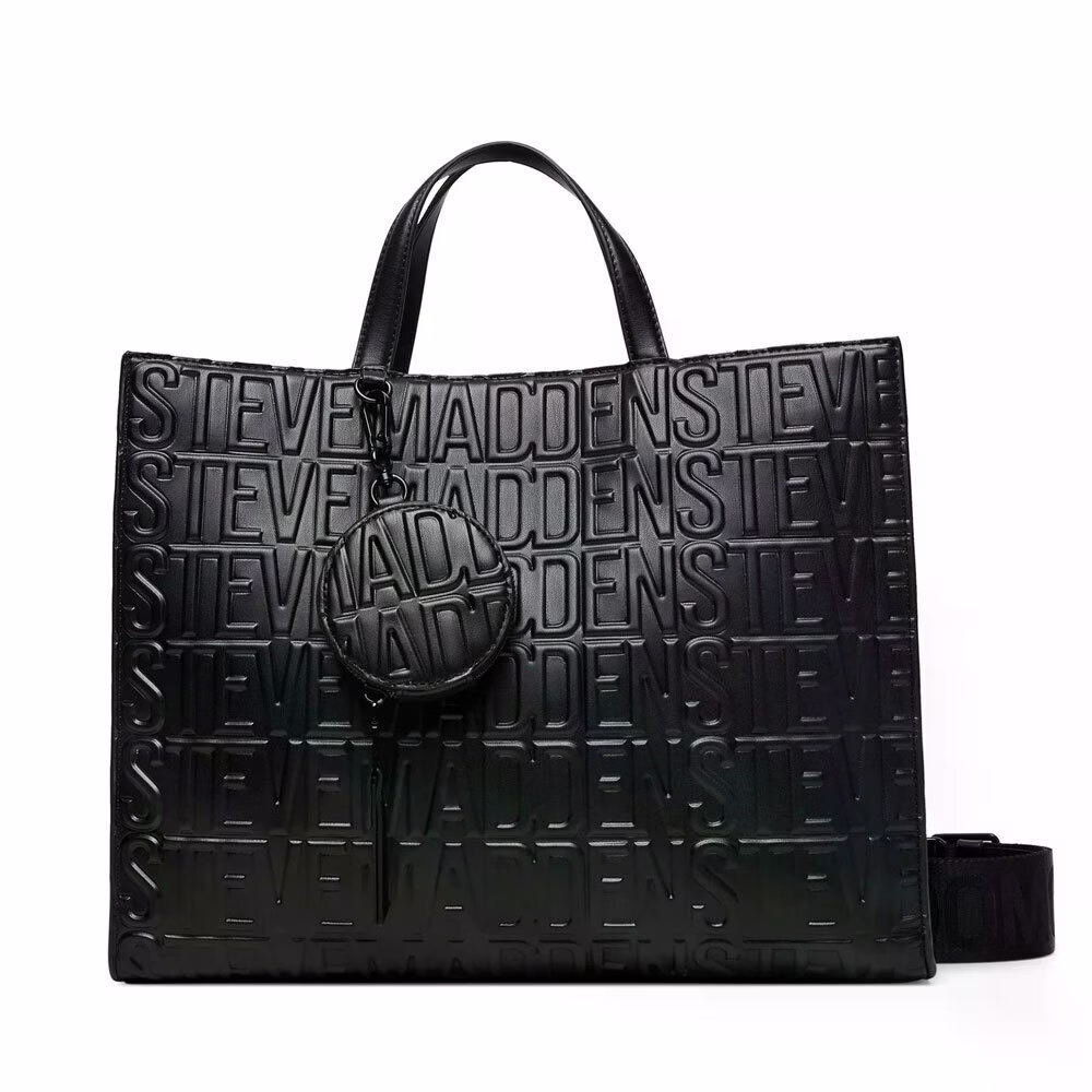Steve Madden Γυναικεία Μαύρη Ανάγλυφη Τσάντα