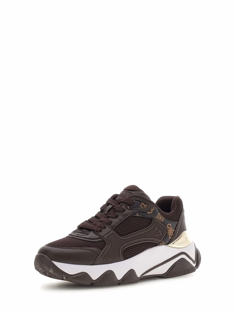 Guess Γυναικεία Αθλητικά Καφέ Sneakers με λογότυπο MAZZY